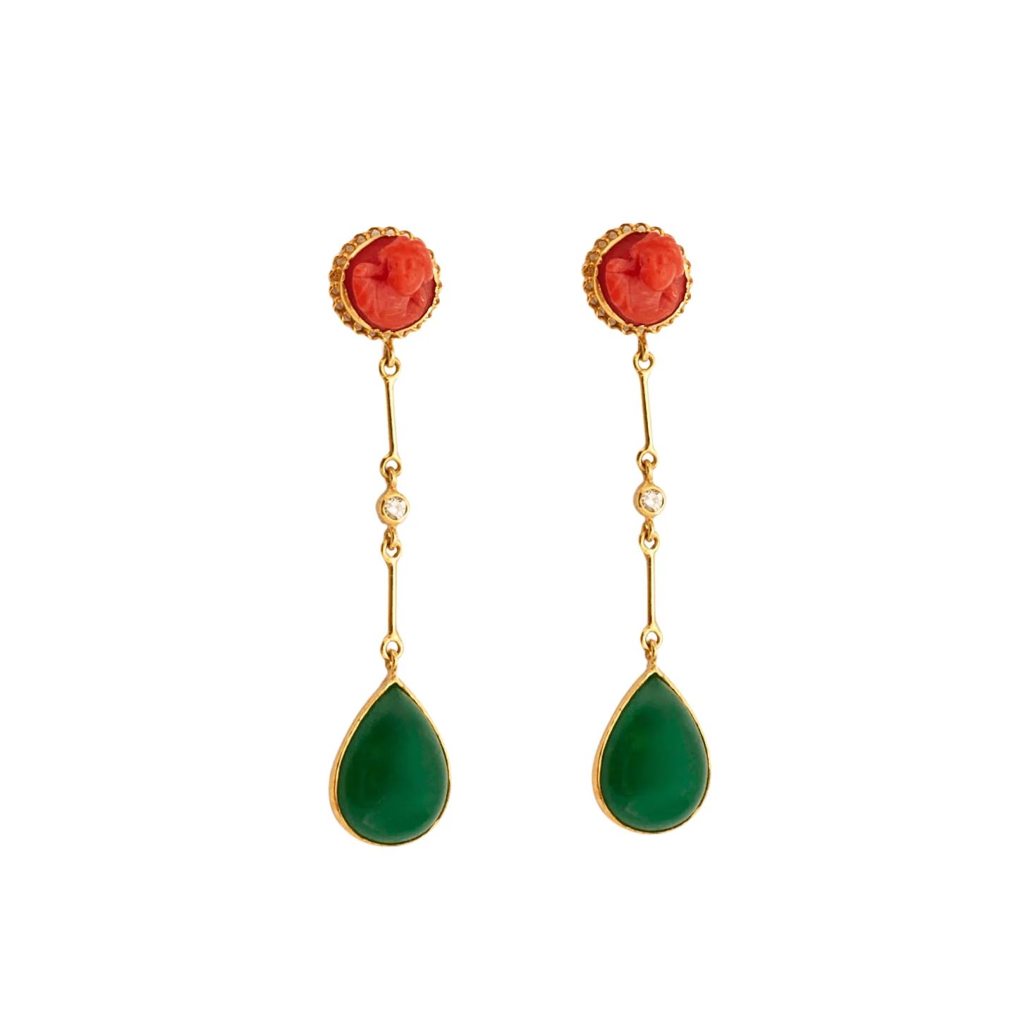 Boucles d'oreilles Corail sculpté sold by 58 Facettes