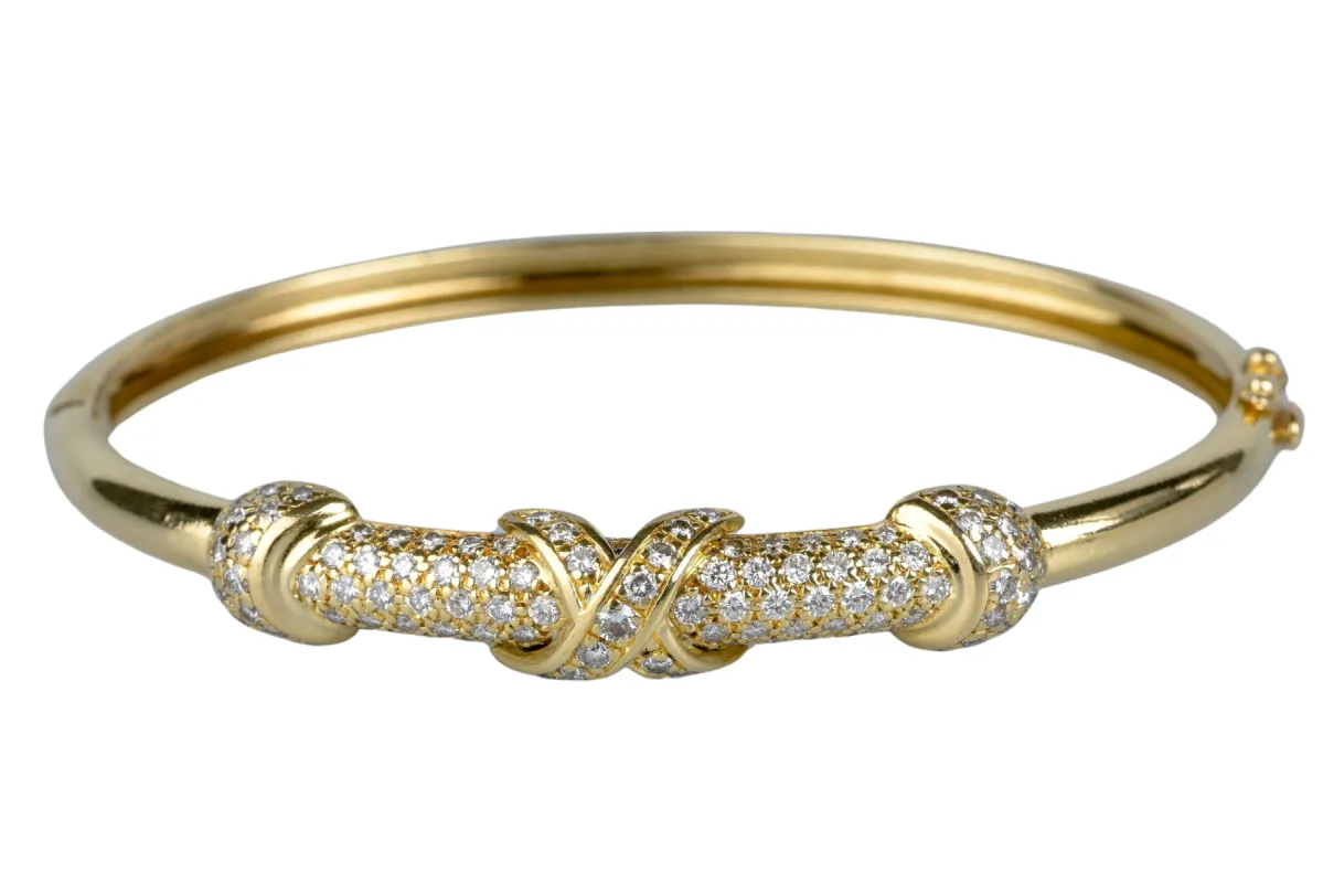 Bracelet en or jaune diamants sold by 58 Facettes