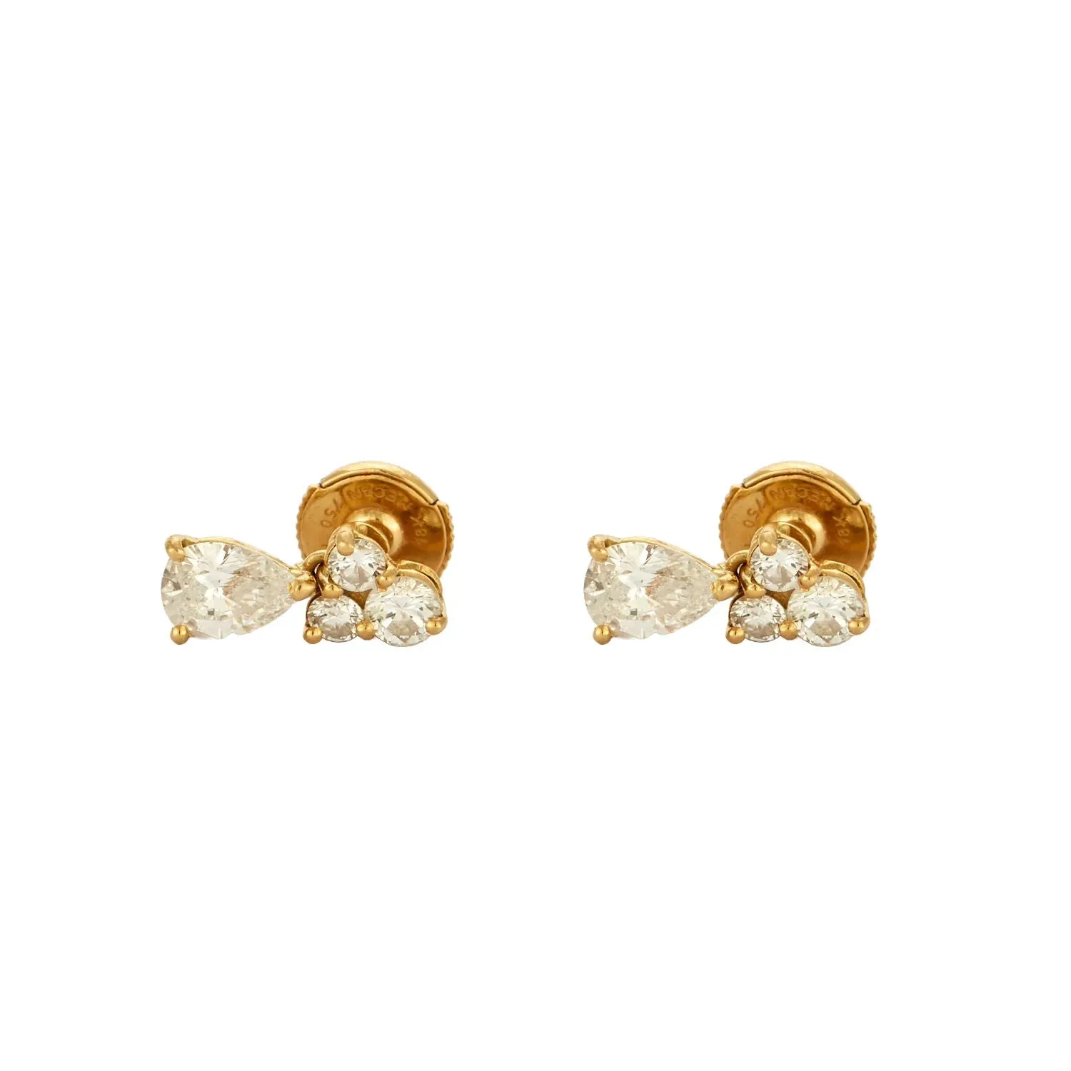 Boucles d'oreilles dormeuses or et diamants sold by 58 Facettes product image thumbnail 3