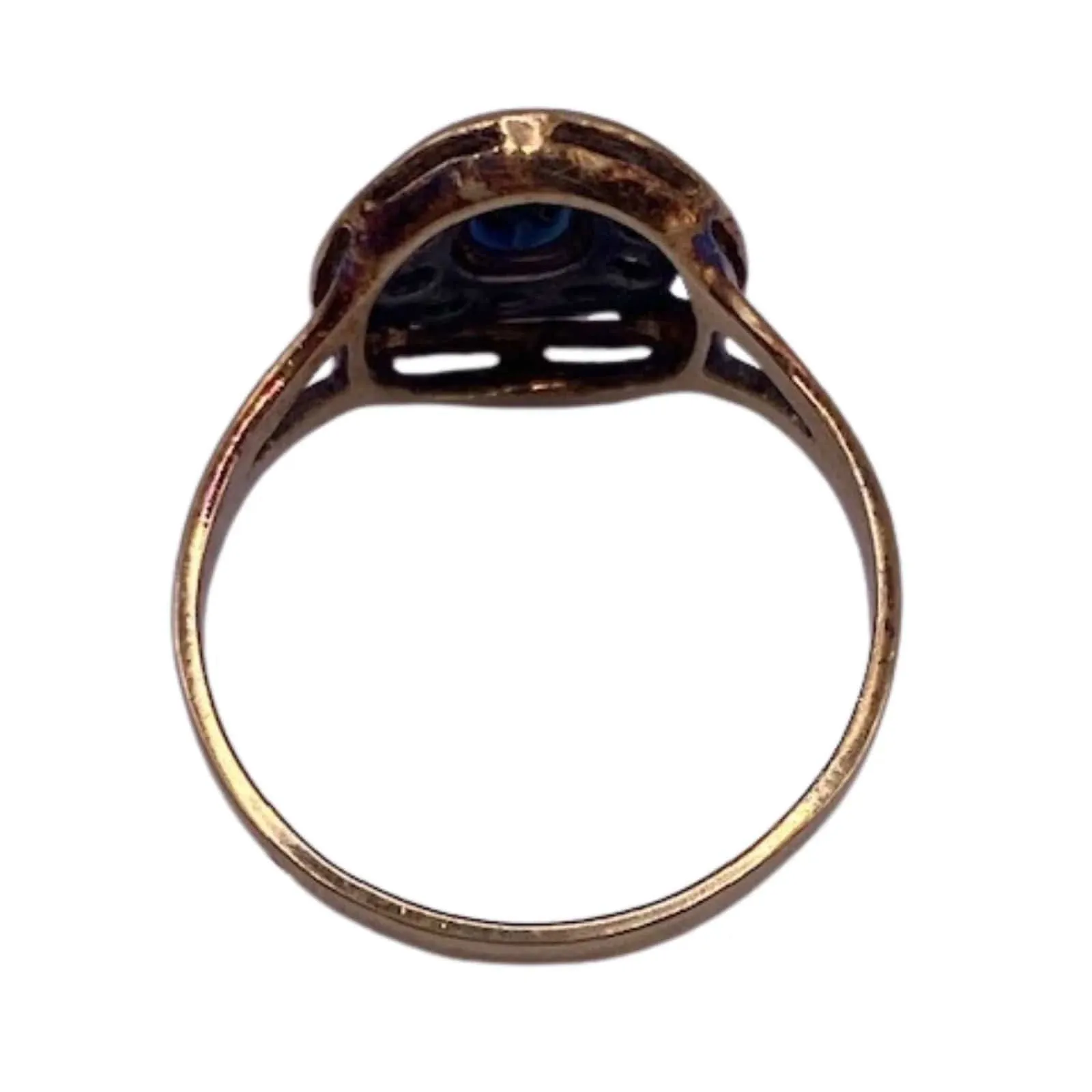 Bague Vintage Or Jaune Saphir & Diamants sold by 58 Facettes product image thumbnail 2