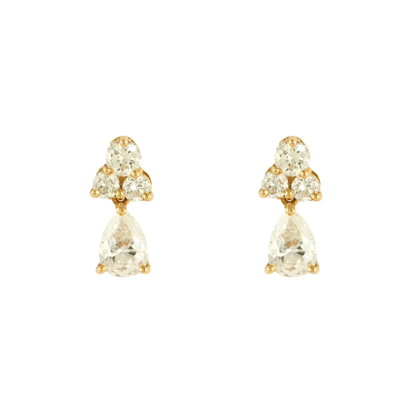Boucles d'oreilles dormeuses or et diamants sold by 58 Facettes