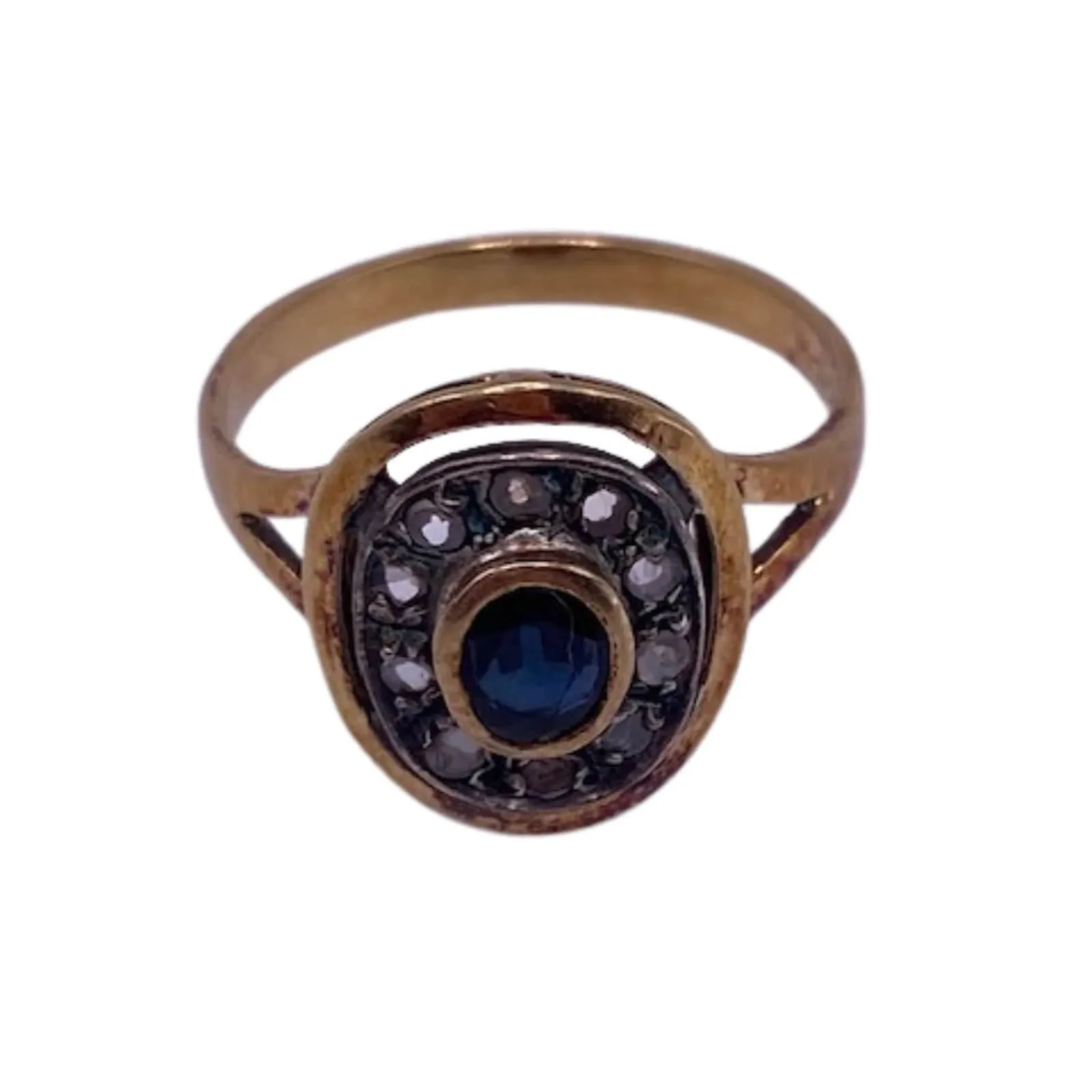 Bague Vintage Or Jaune Saphir & Diamants sold by 58 Facettes product image thumbnail 4