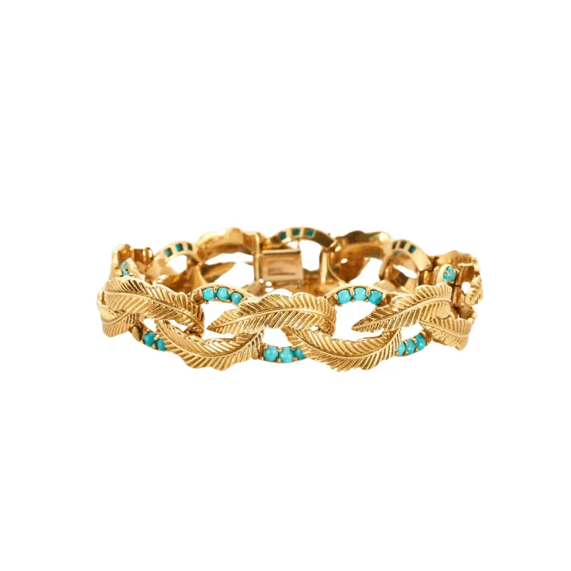 Bracelet années 50 et turquoises sold by 58 Facettes