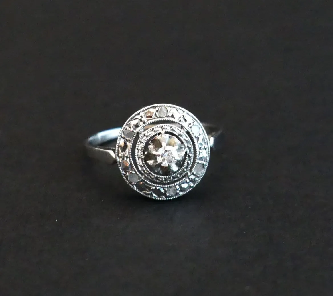 Bague Or 18 Carats Et Platine Diamants sold by 58 Facettes product image thumbnail 2