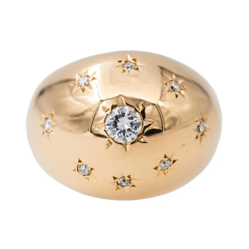 Bague Bombée Or rose Diamant sold by 58 Facettes