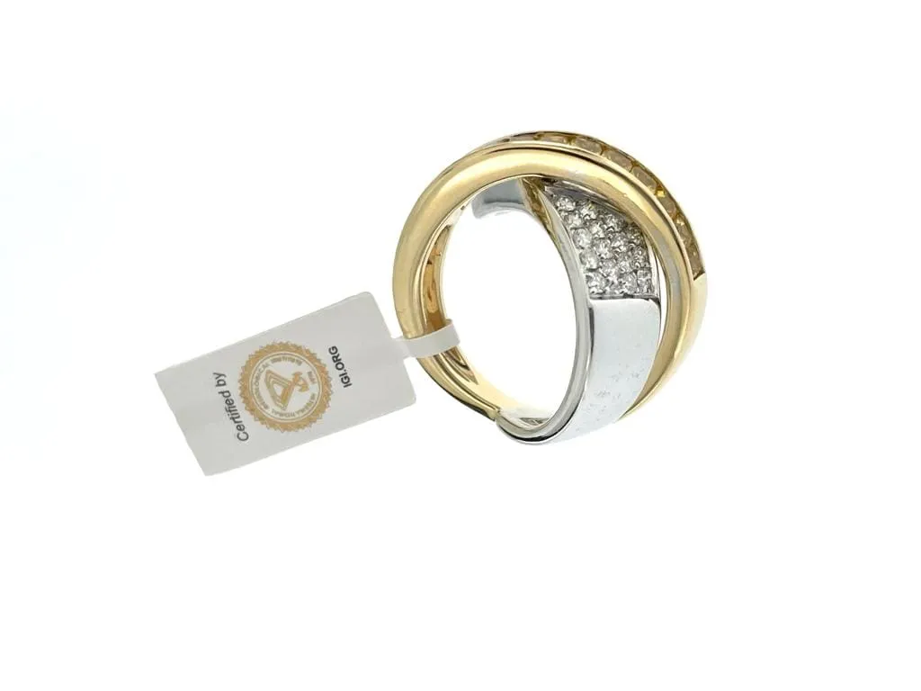 Alfieri & St. John - Bague en or 18 carats, saphir jaune et diamants sold by 58 Facettes product image thumbnail 5