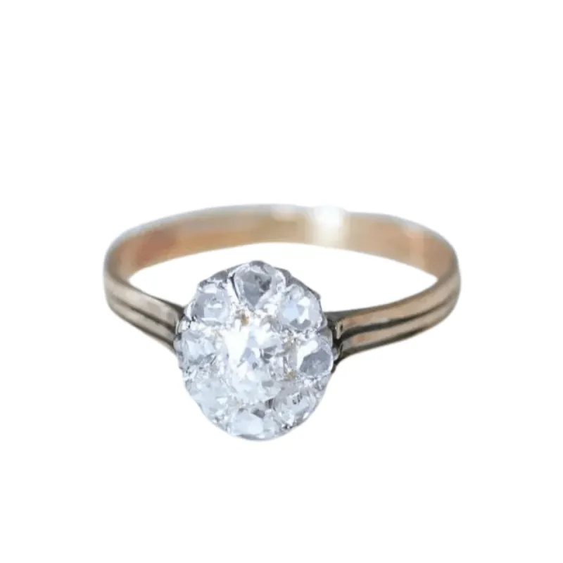 Bague marguerite ancienne diamants sold by 58 Facettes