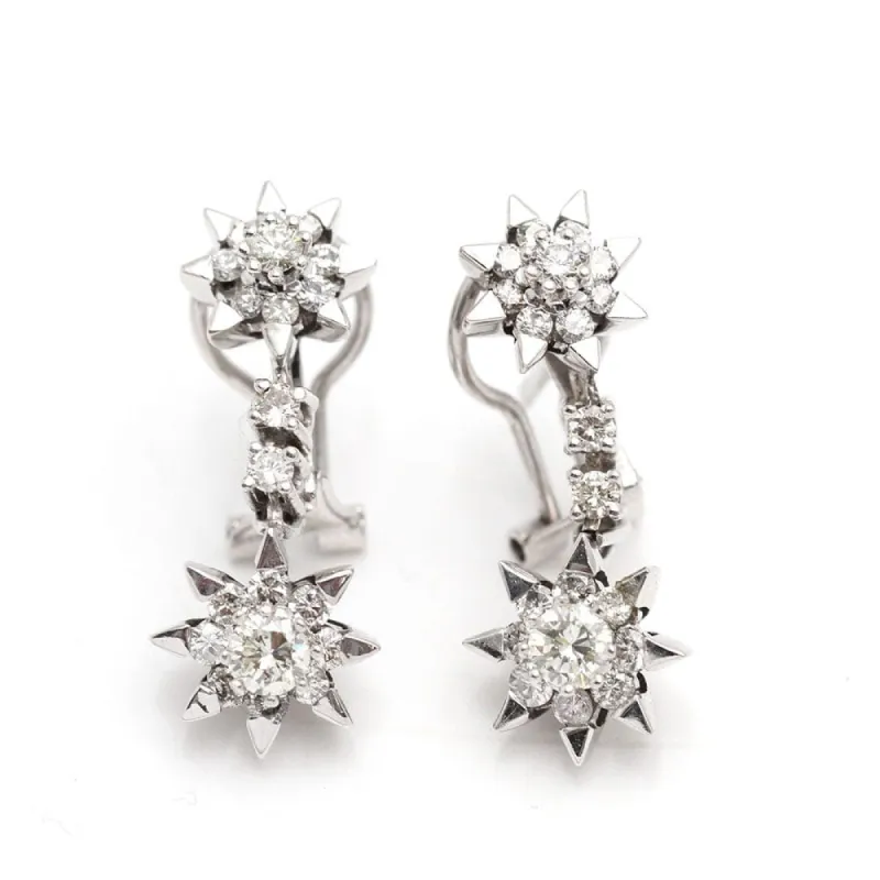 boucles d'oreilles étoile en or et diamants sold by 58 Facettes
