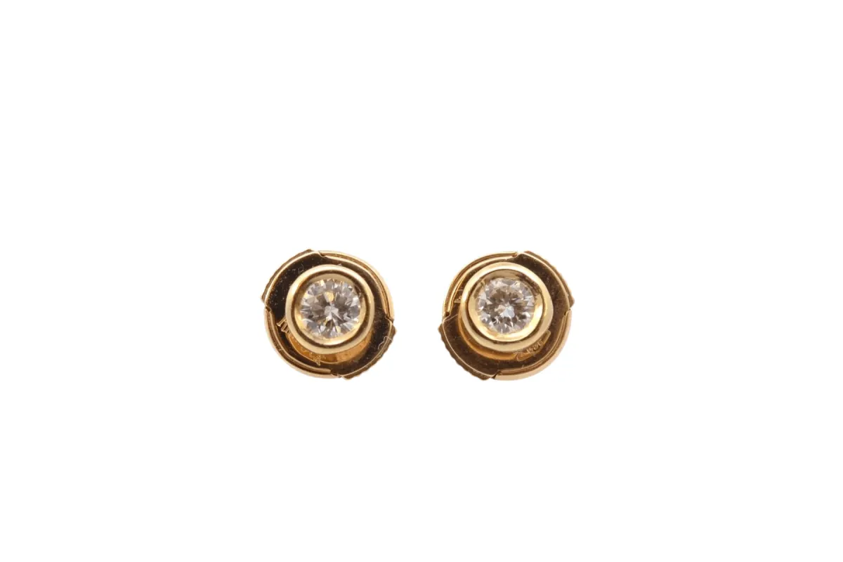Boucles d’oreilles puces diamant en or sold by 58 Facettes