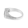 Bague chevalière or blanc diamants saphir sold by 58 Facettes