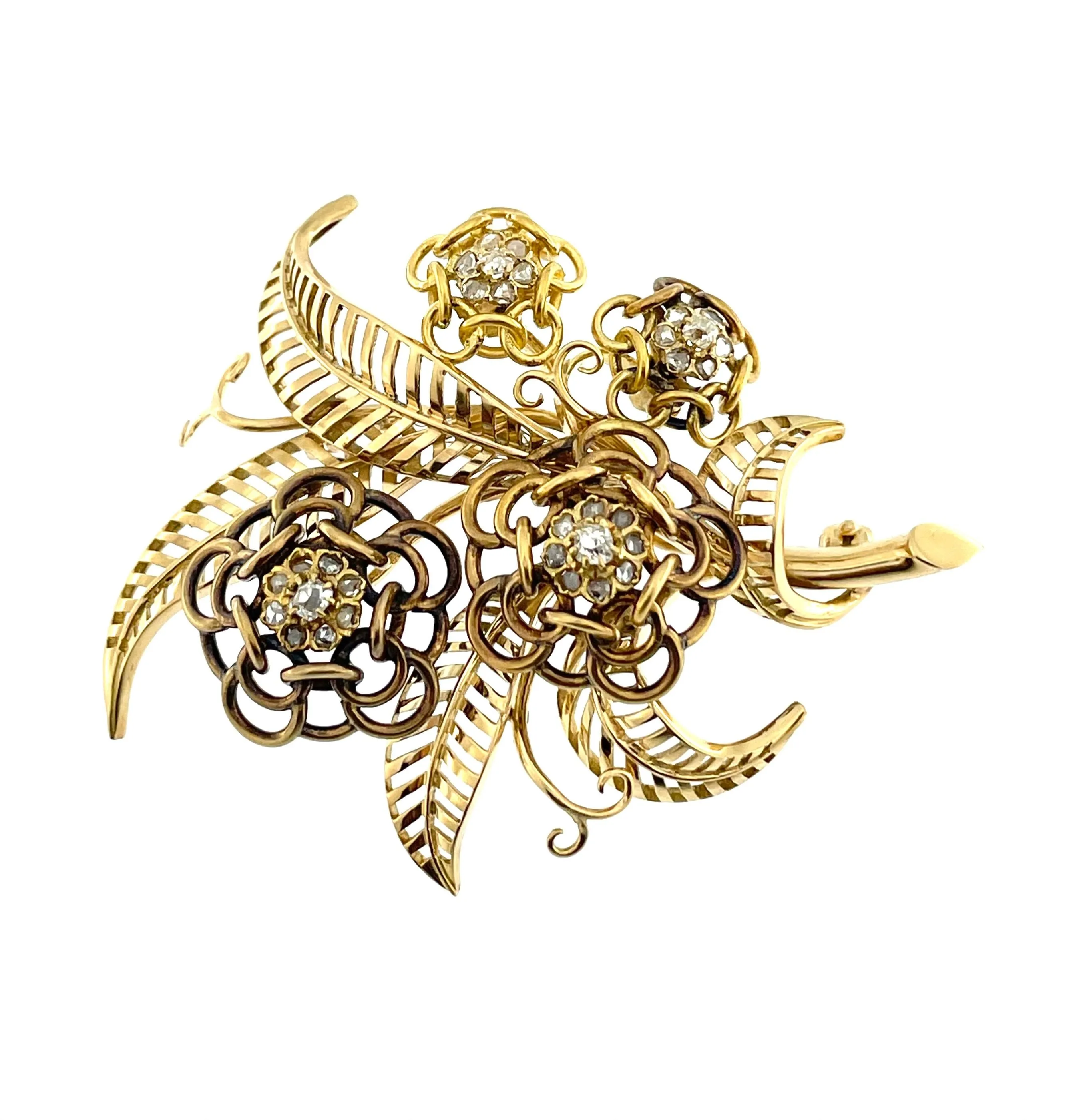 Broche en or jaune avec diamants sold by 58 Facettes product image thumbnail 5