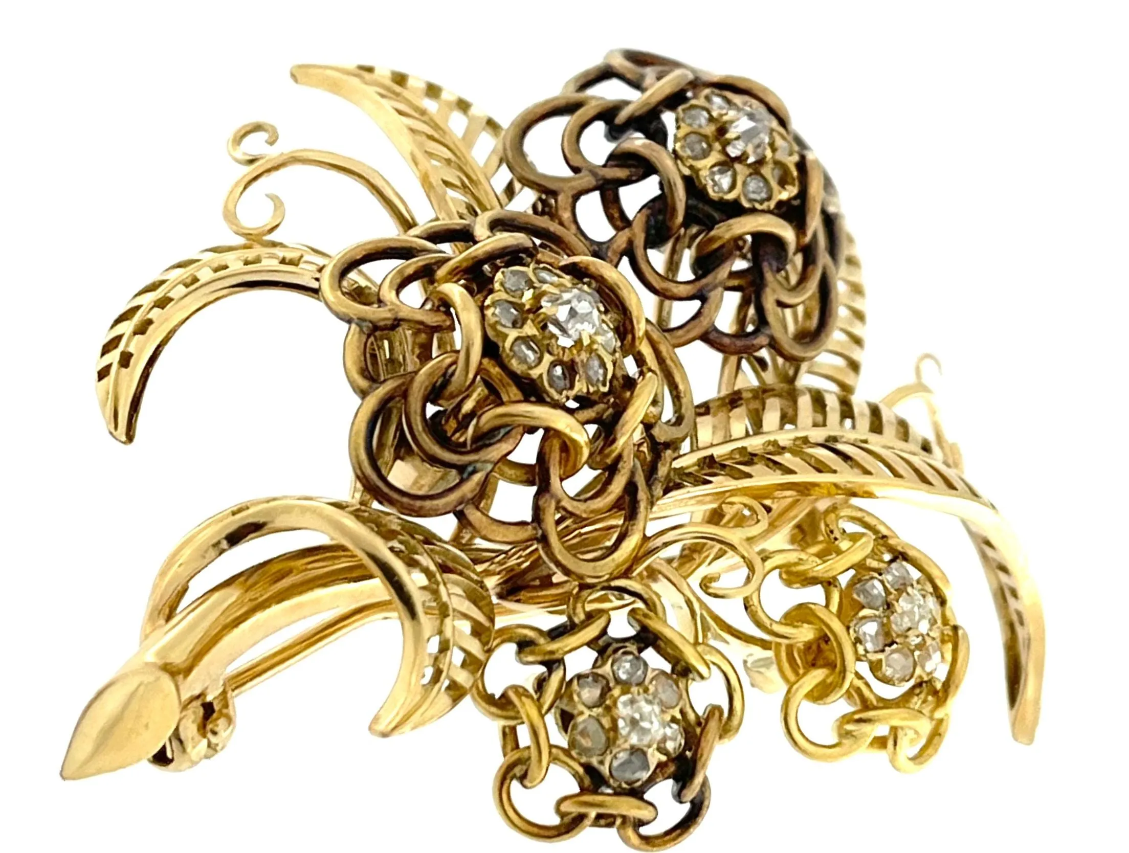 Broche en or jaune avec diamants sold by 58 Facettes product image thumbnail 2