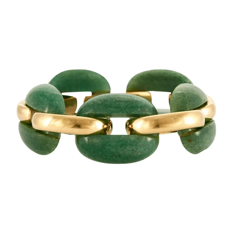 Bracelet vintage or & aventurine sold by 58 Facettes