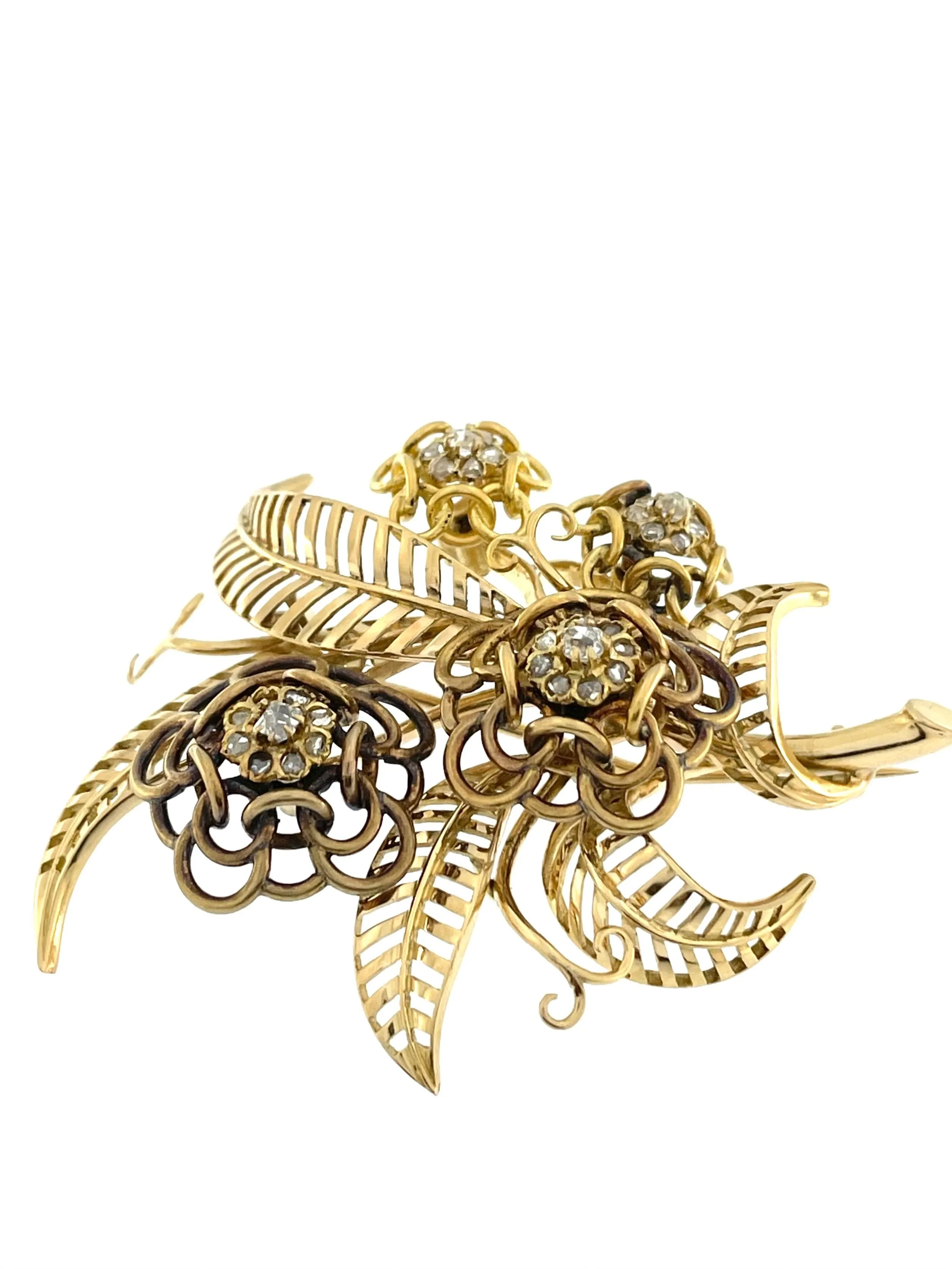 Broche en or jaune avec diamants sold by 58 Facettes product image thumbnail 4