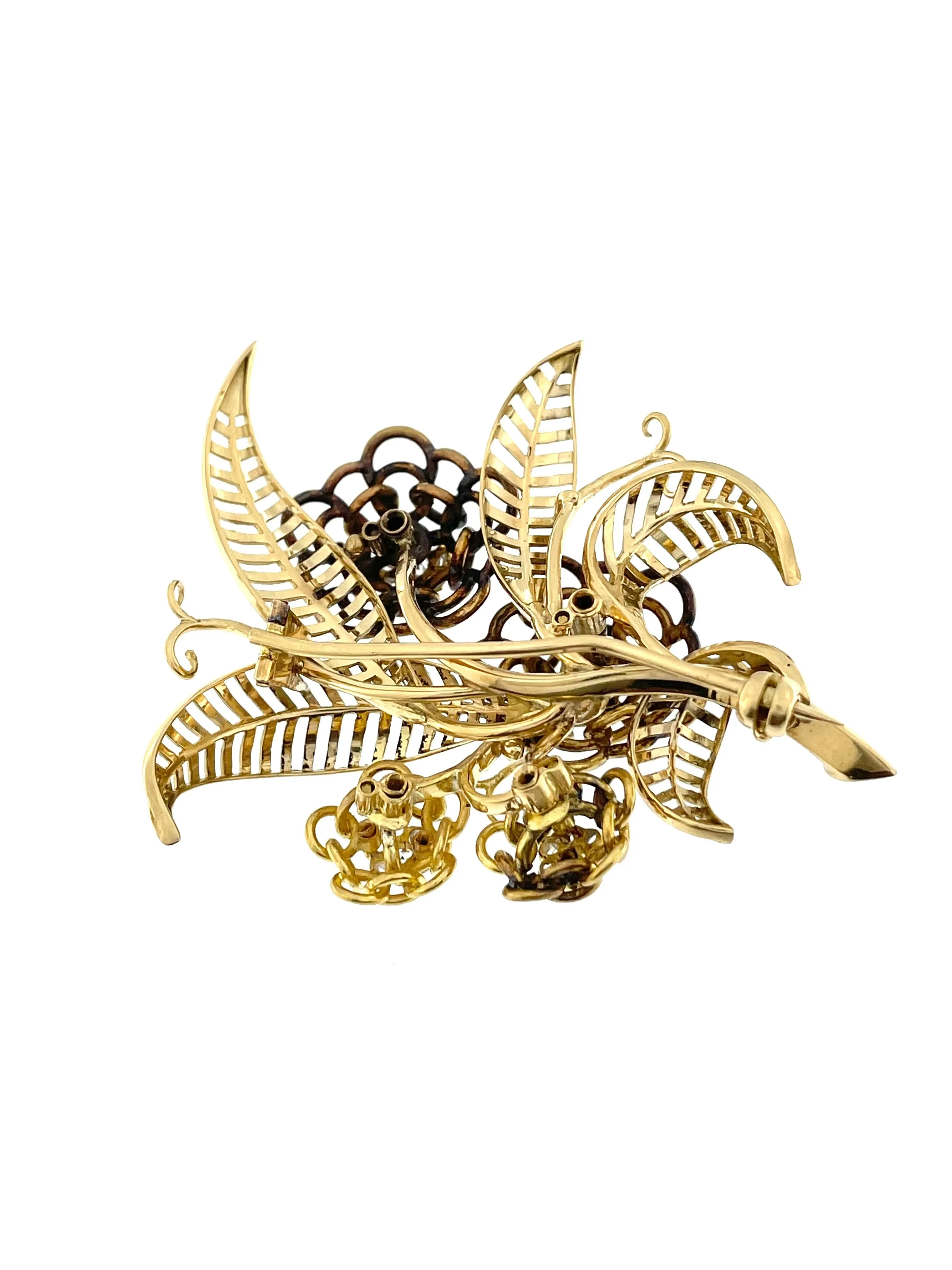 Broche en or jaune avec diamants sold by 58 Facettes