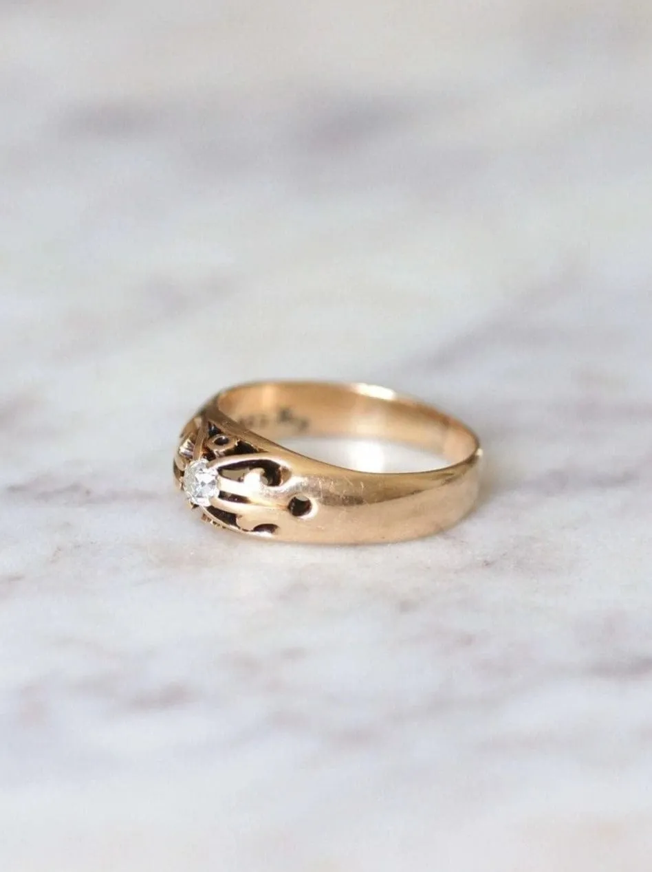 Bague ancienne jonc or rose et diamant sold by 58 Facettes product image thumbnail 5