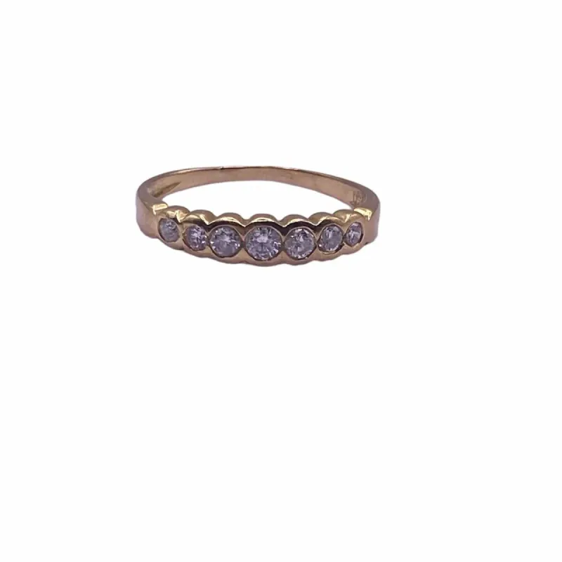 Alliance Demi-Tour Or Jaune 18k Diamants sold by 58 Facettes