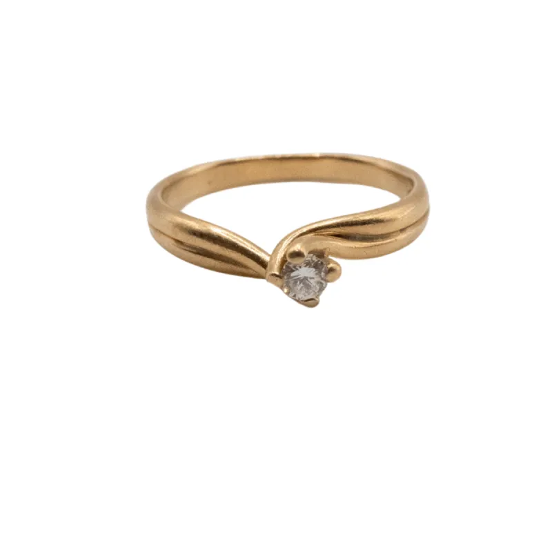 Solitaire Croisée Or Jaune & Diamants sold by 58 Facettes