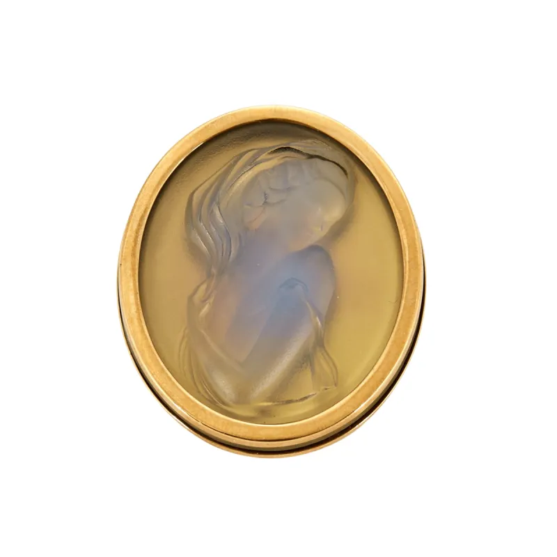 Broche Lalique - plaqué or made by 58 Facettes