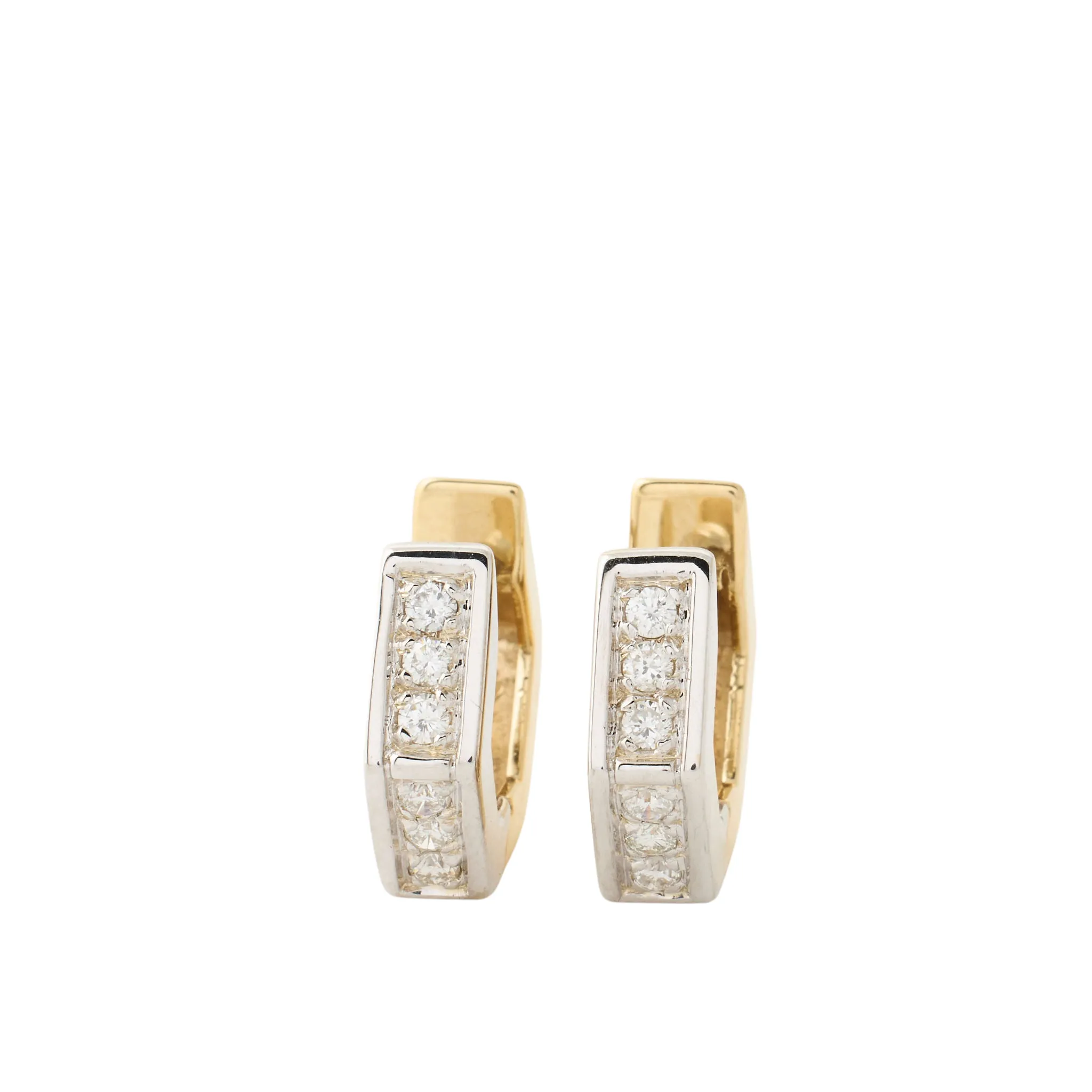 Boucles d'oreilles octogonales diamants sold by 58 Facettes