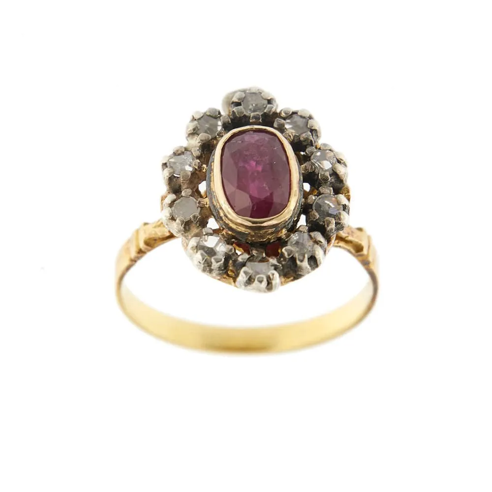 Bague or jaune, rubis et diamants sold by 58 Facettes product image thumbnail 4