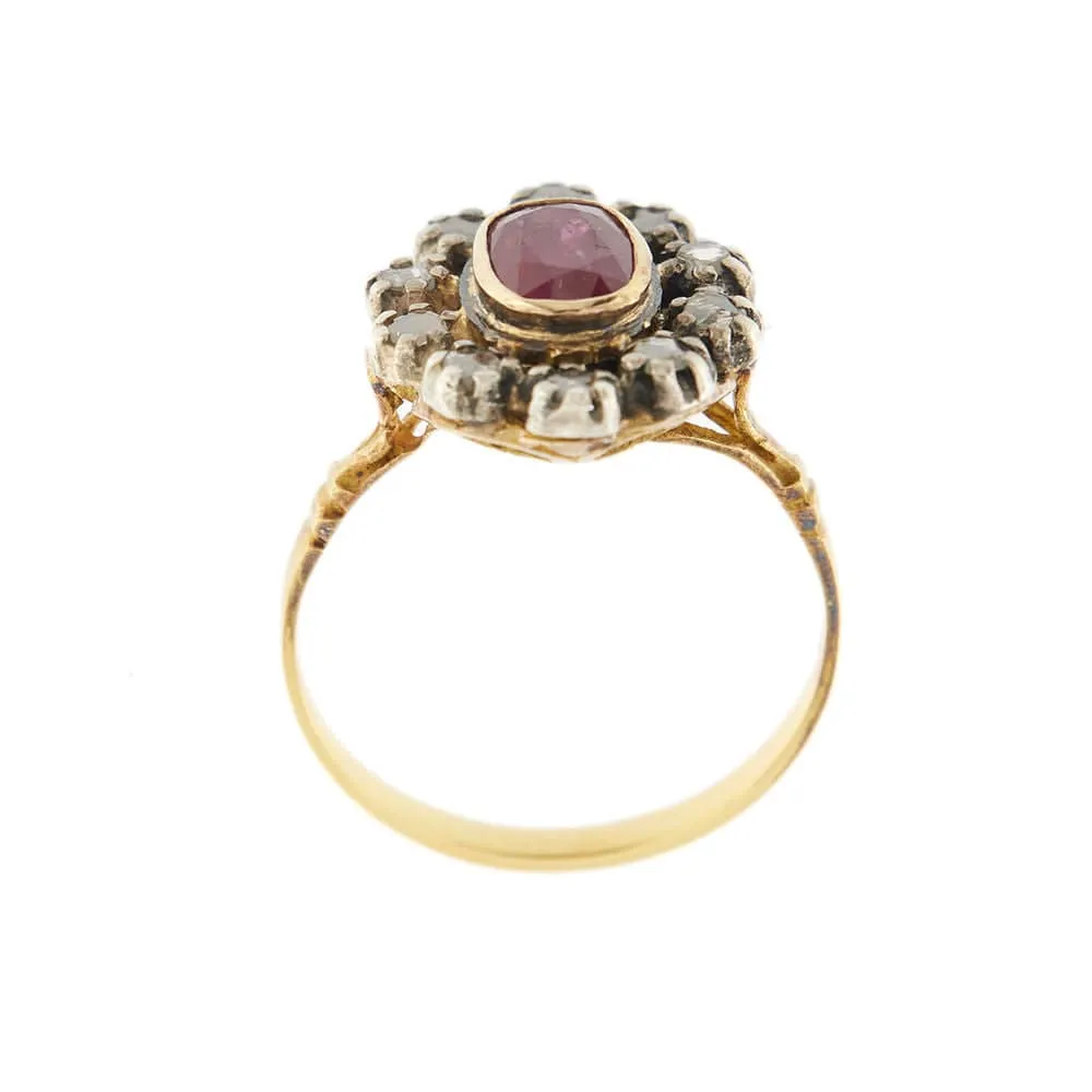 Bague or jaune, rubis et diamants sold by 58 Facettes product image thumbnail 2