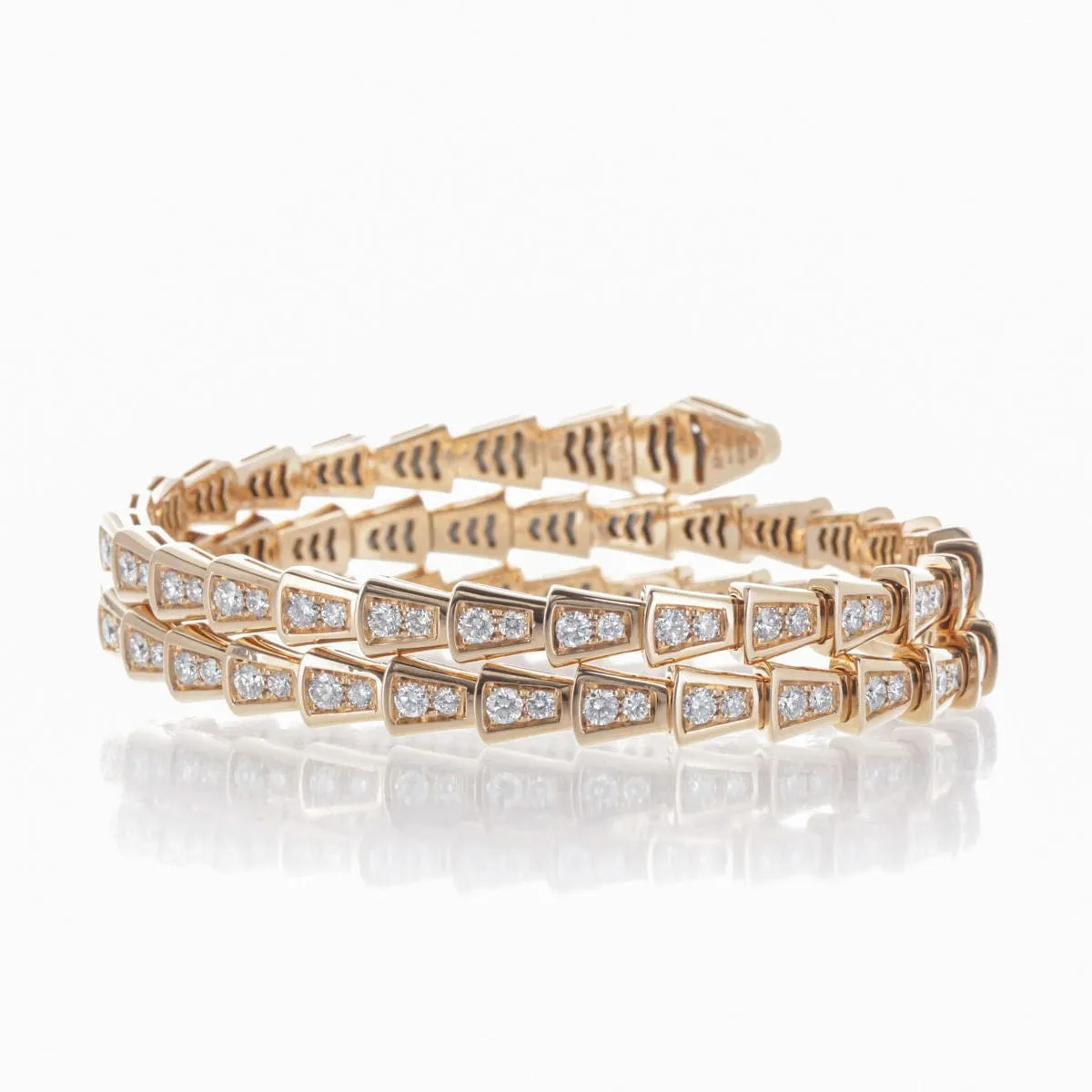 BULGARI - Bracelet Serpenti Viper Or Rose Deux Tours sold by 58 Facettes product image thumbnail 4