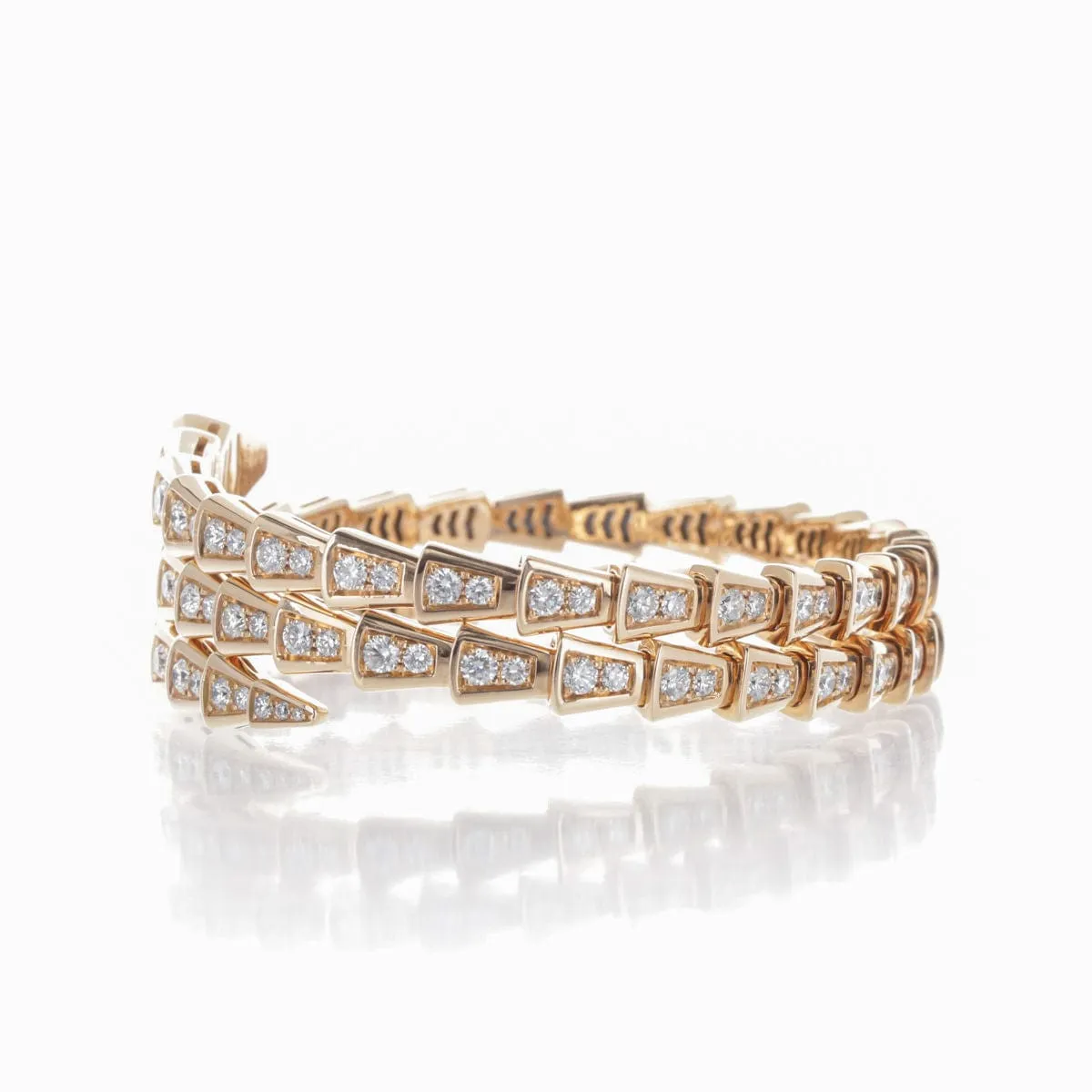 BULGARI - Bracelet Serpenti Viper Or Rose Deux Tours sold by 58 Facettes product image thumbnail 5