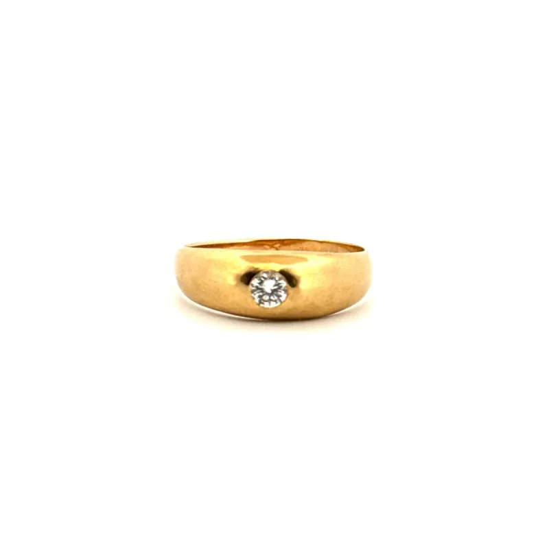 Solitaire Jonc or jaune et diamant sold by 58 Facettes