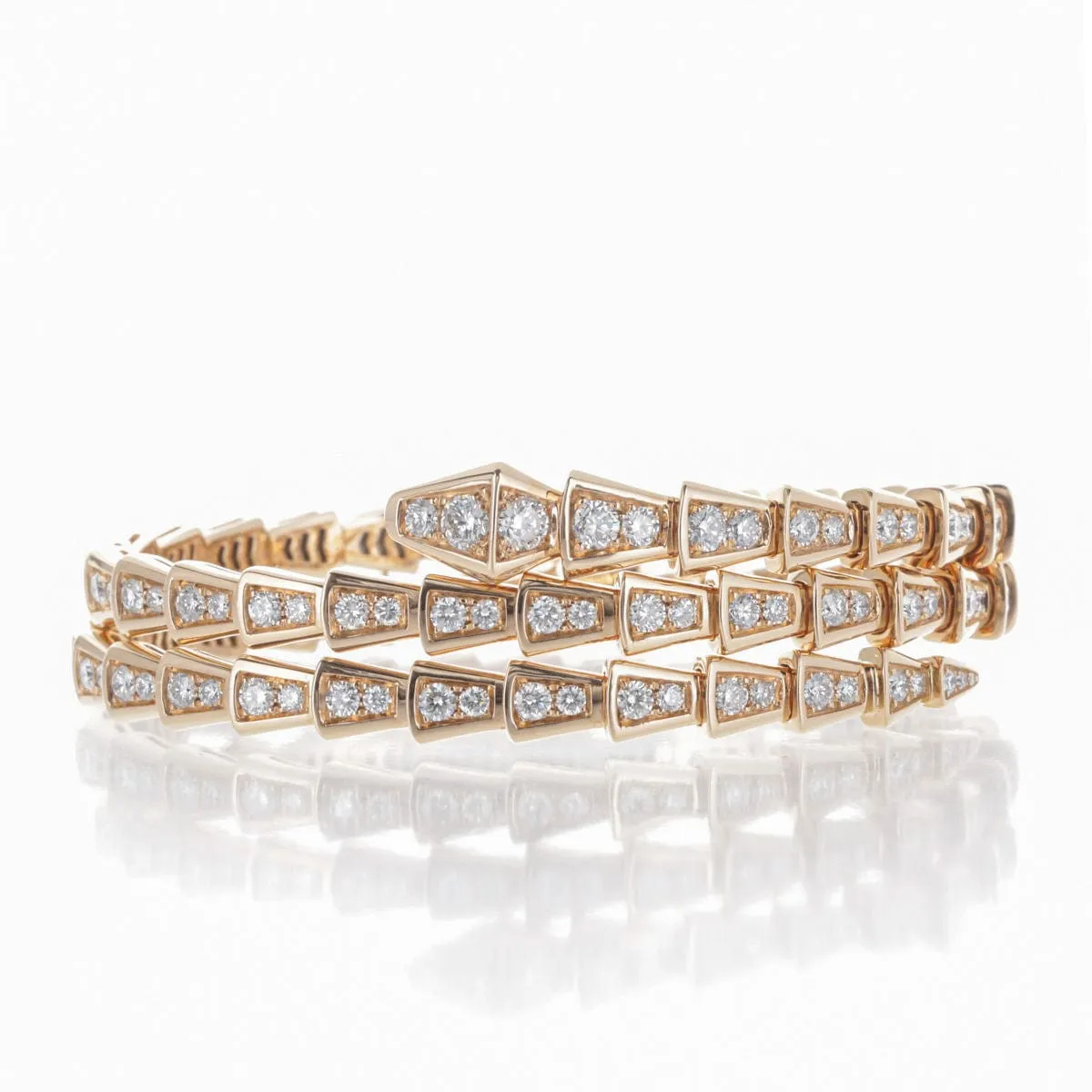 BULGARI - Bracelet Serpenti Viper Or Rose Deux Tours sold by 58 Facettes product image thumbnail 2