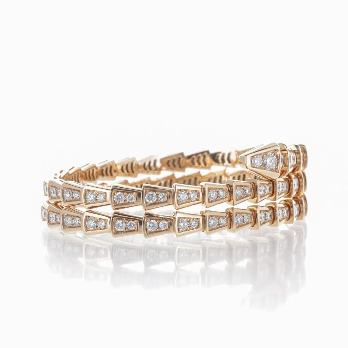 BULGARI - Bracelet Serpenti Viper Or Rose Deux Tours sold by 58 Facettes product image thumbnail 3