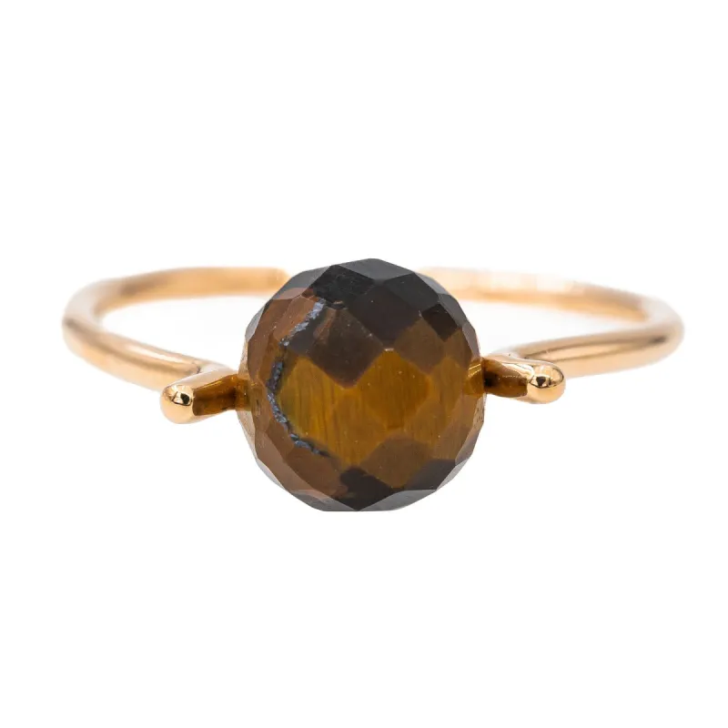 Bague Or jaune oeil-de-Tigre sold by 58 Facettes