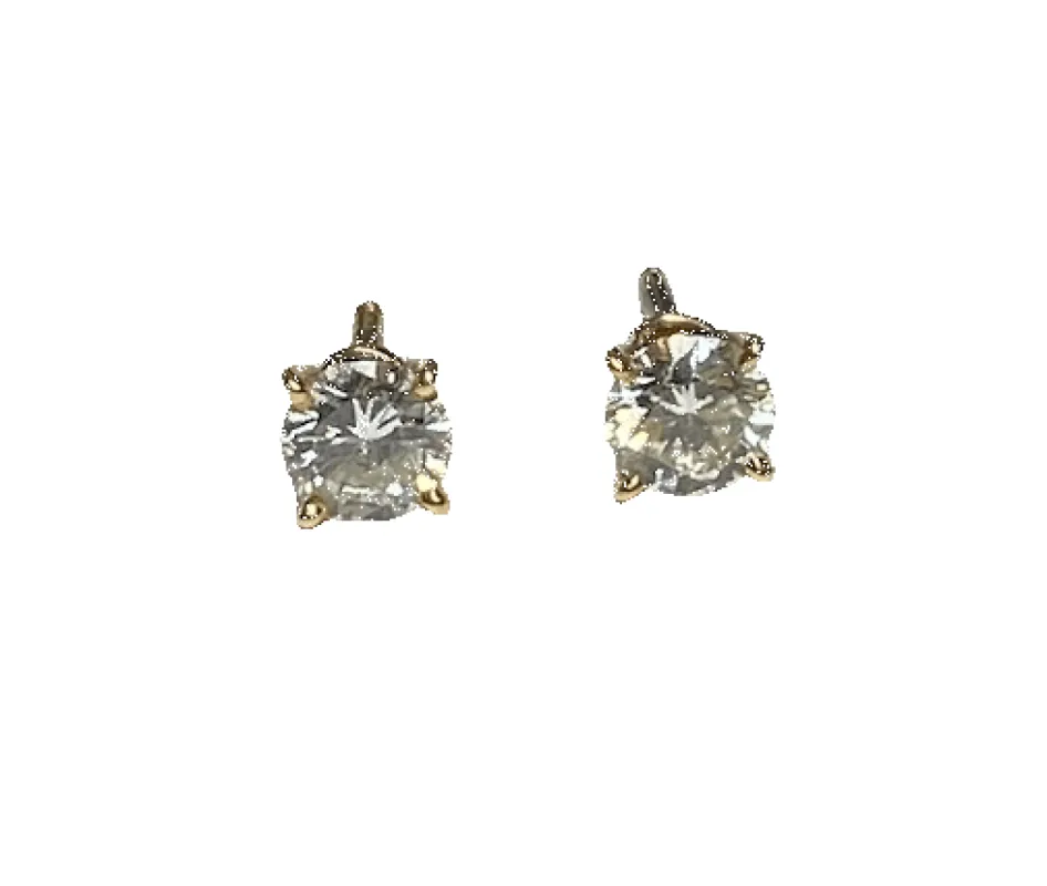 Boucles d'oreilles puces or et diamants sold by 58 Facettes