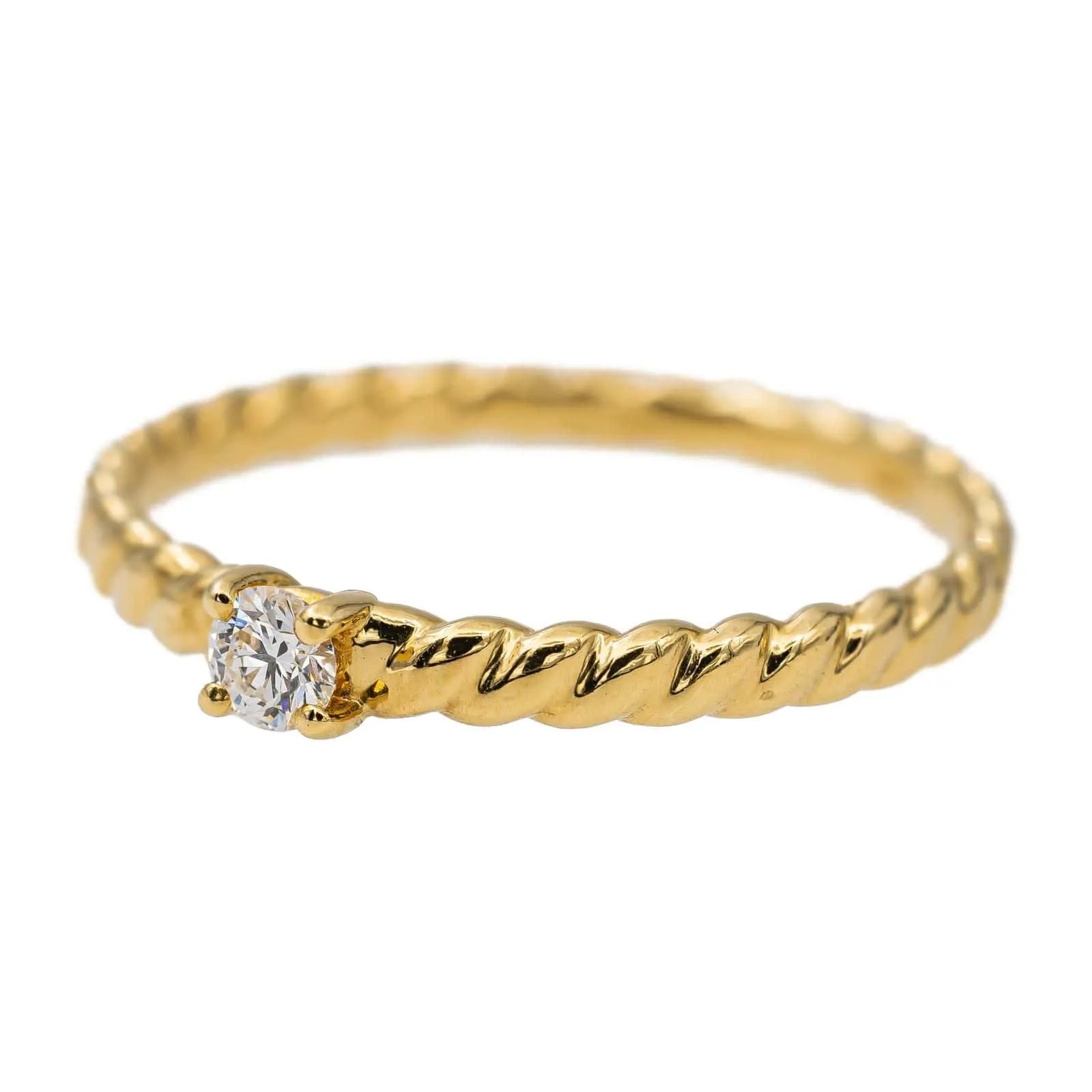 Bague Solitaire Or jaune Diamant sold by 58 Facettes product image thumbnail 3