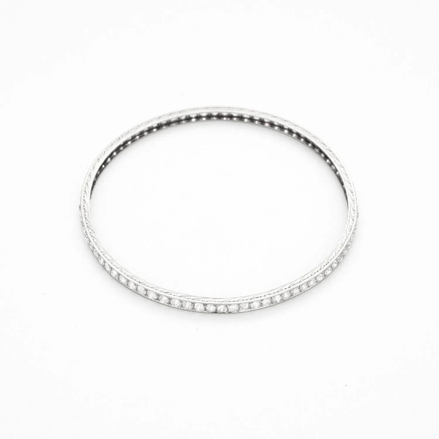 Bracelet Jonc Diamants et Platine sold by 58 Facettes