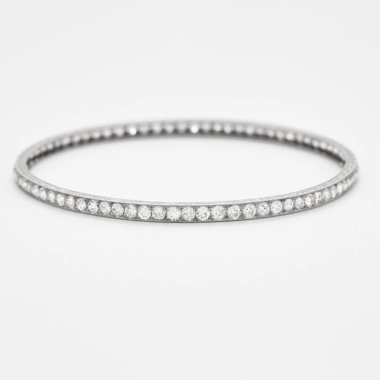 Bracelet Jonc Diamants et Platine sold by 58 Facettes product image thumbnail 4
