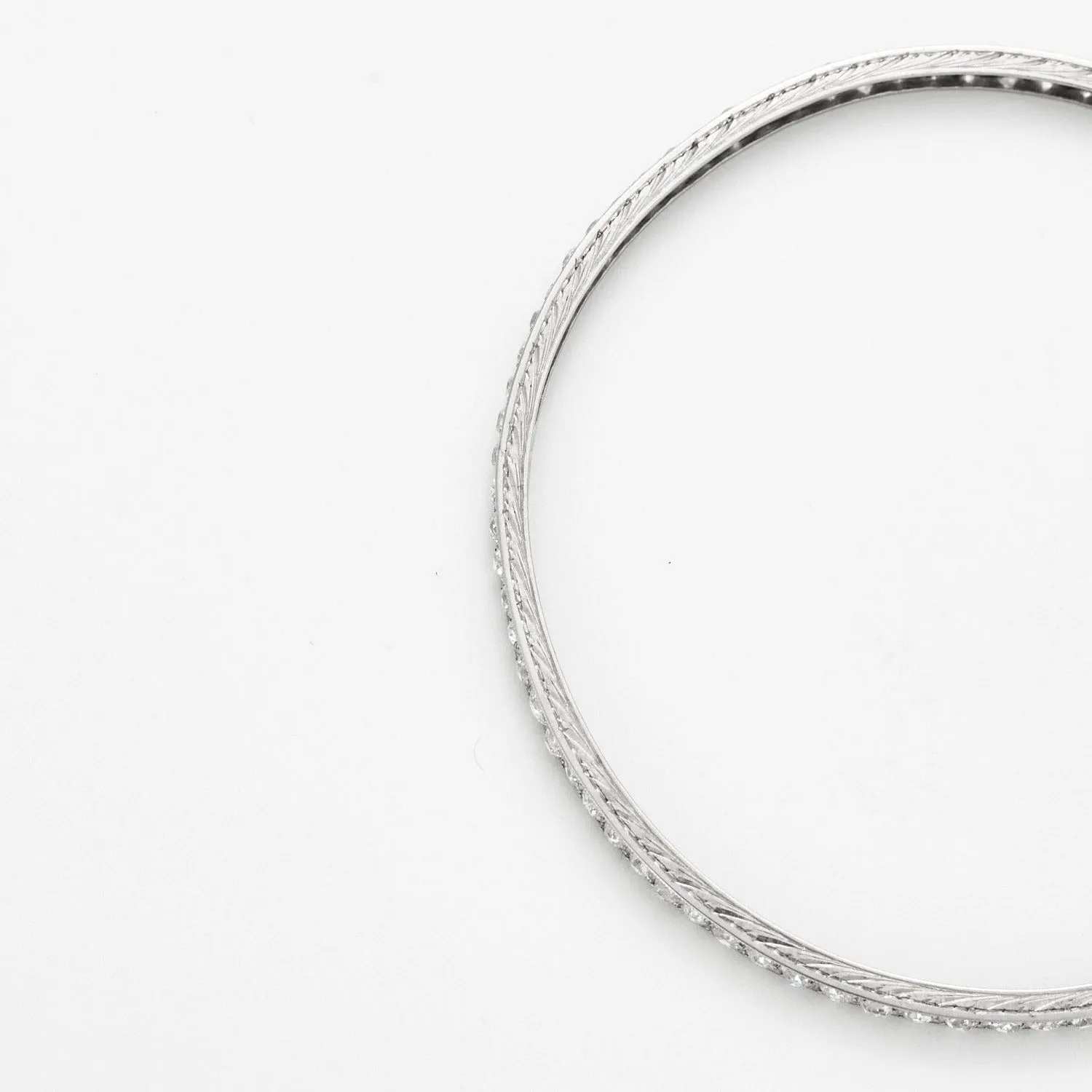 Bracelet Jonc Diamants et Platine sold by 58 Facettes product image thumbnail 3