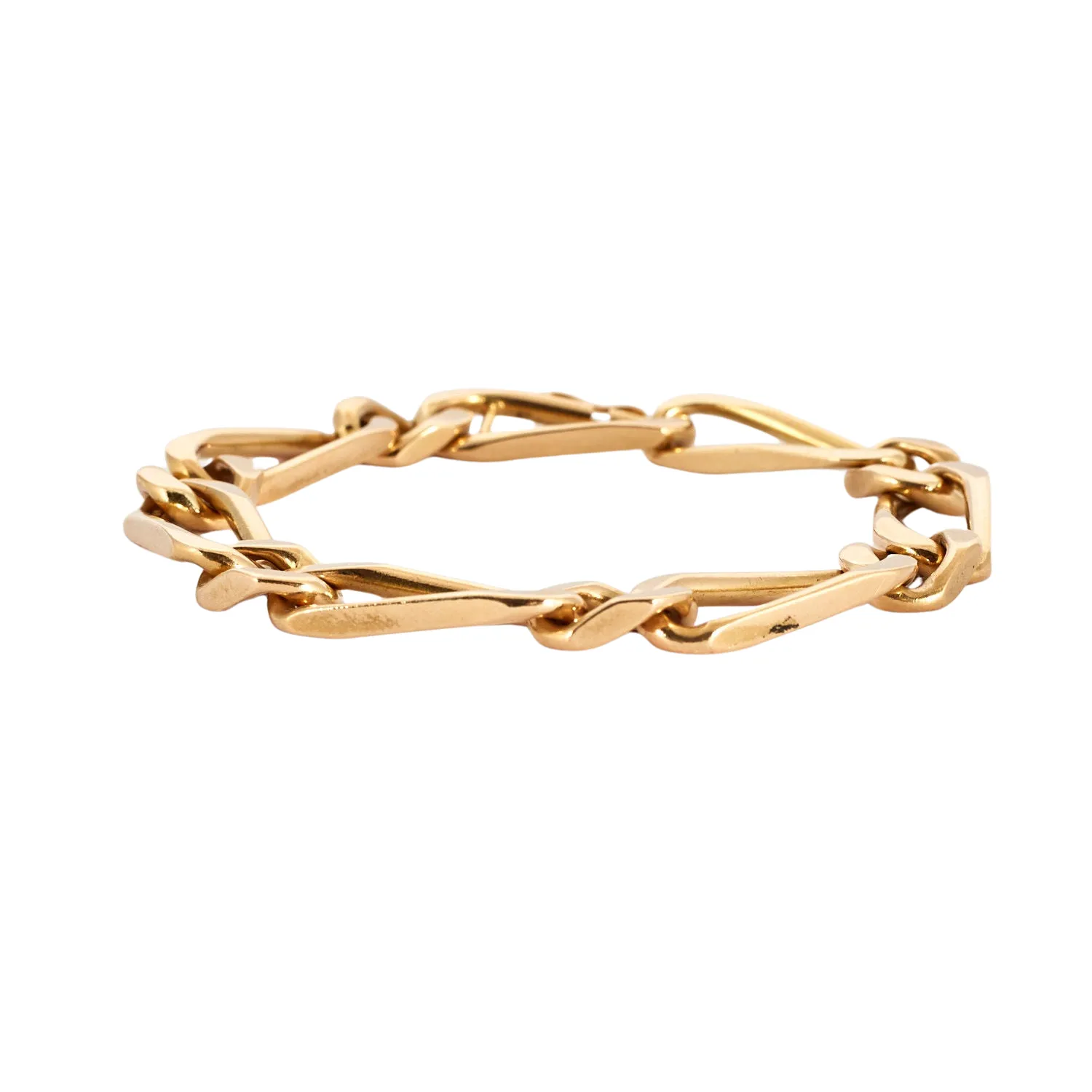 Bracelet gourmette en or jaune sold by 58 Facettes
