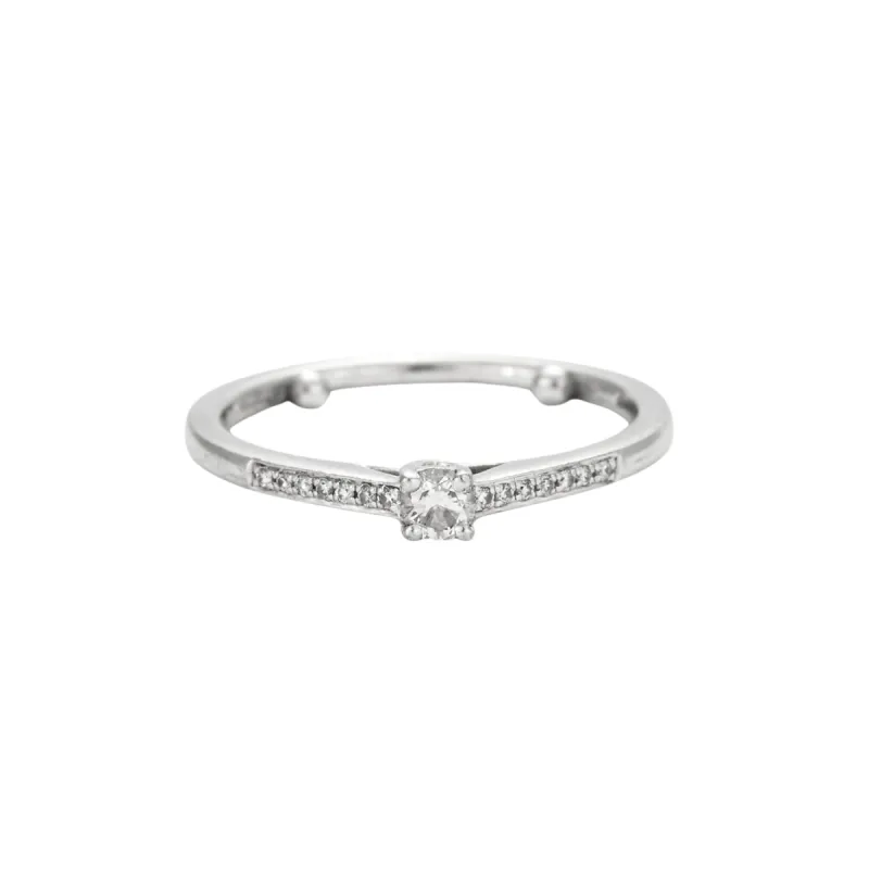 Bague en or gris avec diamants sold by 58 Facettes