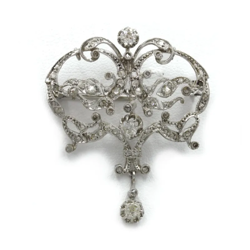 Broche Platine et Diamants sold by 58 Facettes