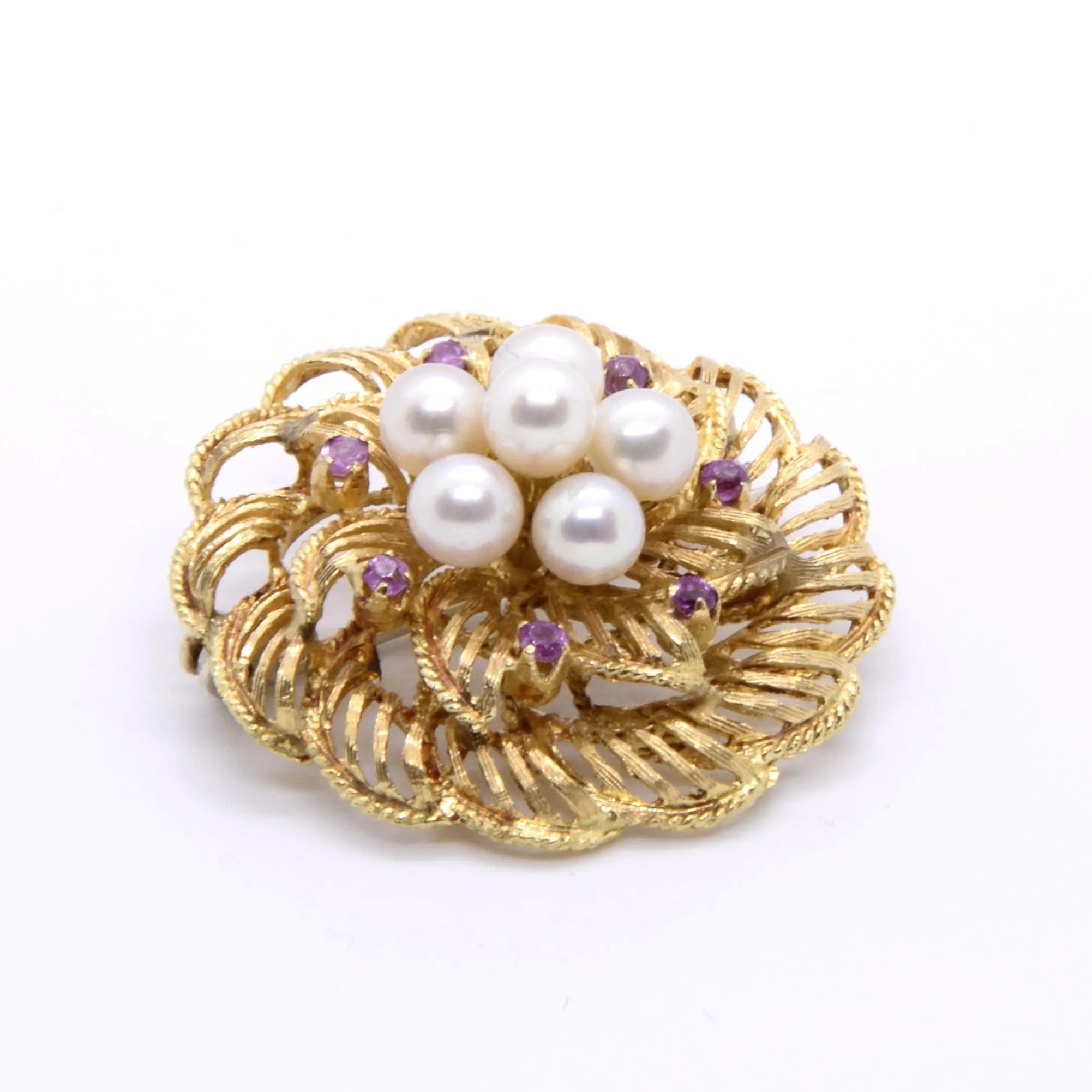 Broche feuilles or et perles sold by 58 Facettes product image thumbnail 5