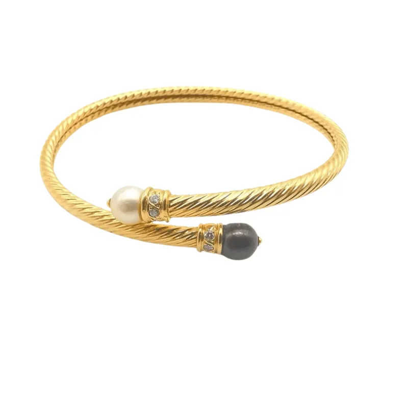 Bracelet or jaune Perles Diamants sold by 58 Facettes