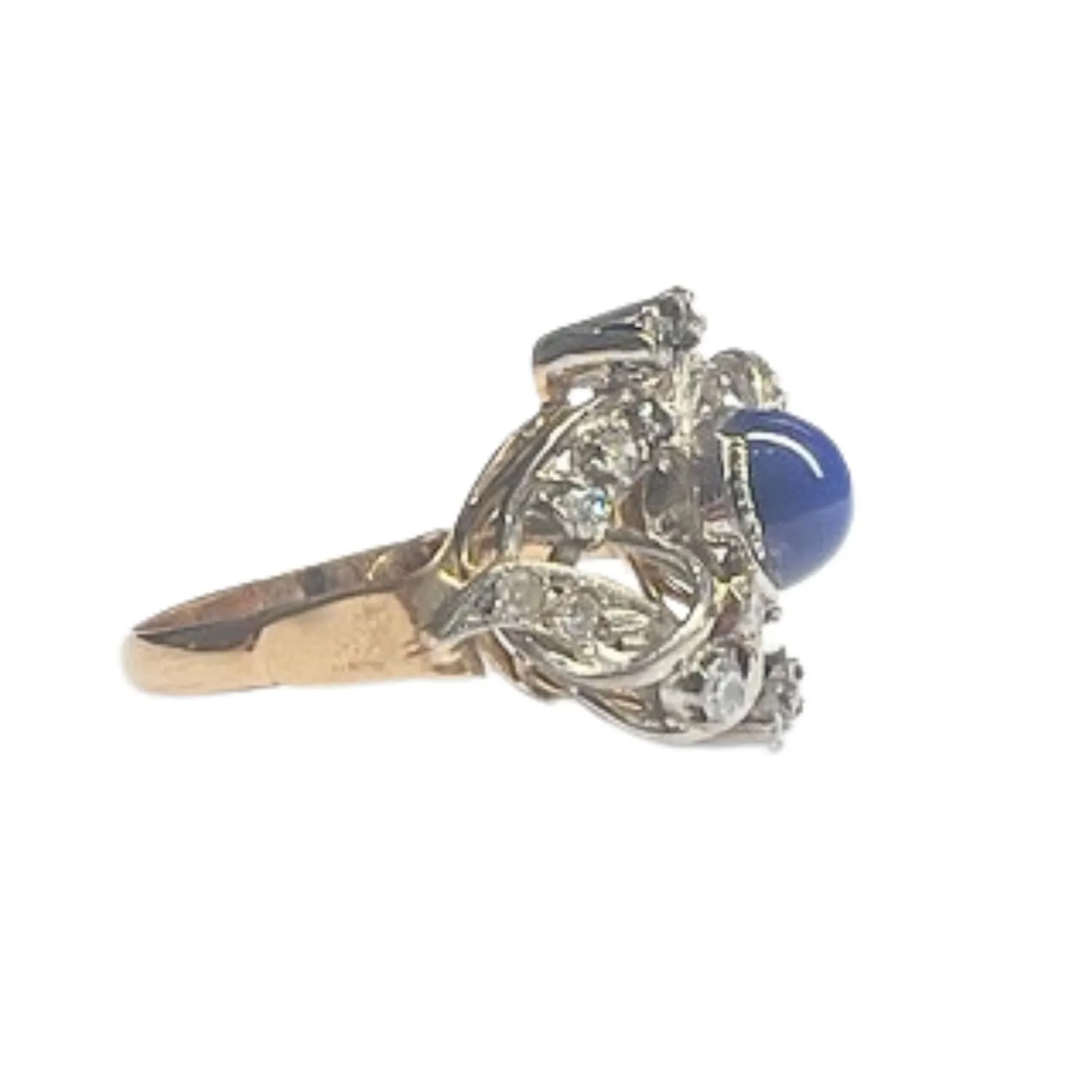 Bague Art Déco diamants saphirs synthétiques sold by 58 Facettes product image thumbnail 3