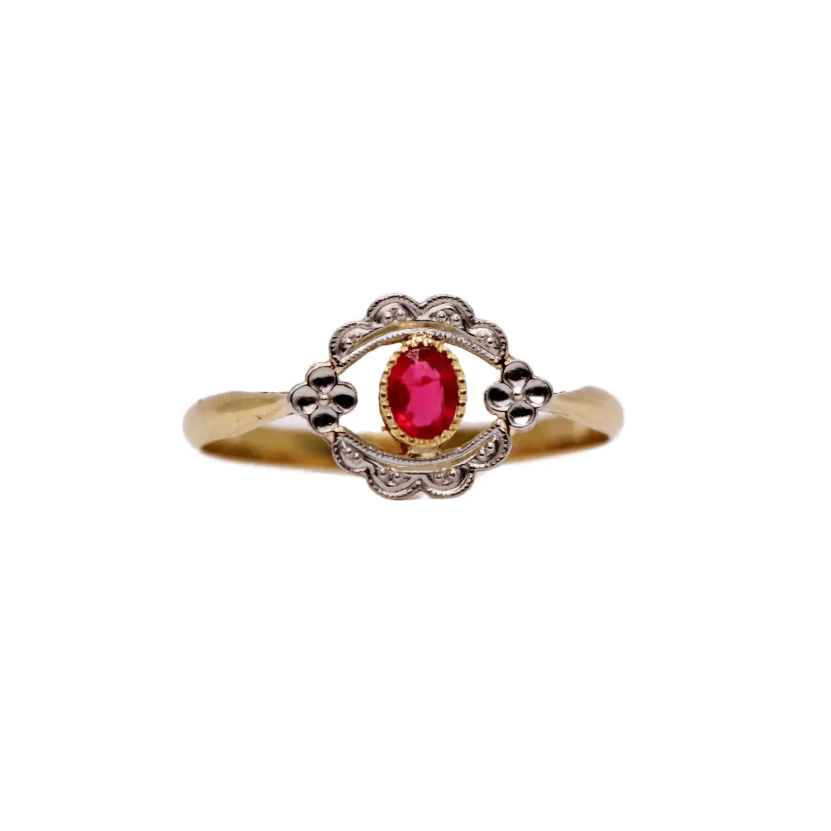 Bague ancienne stylisée, rubis sold by 58 Facettes