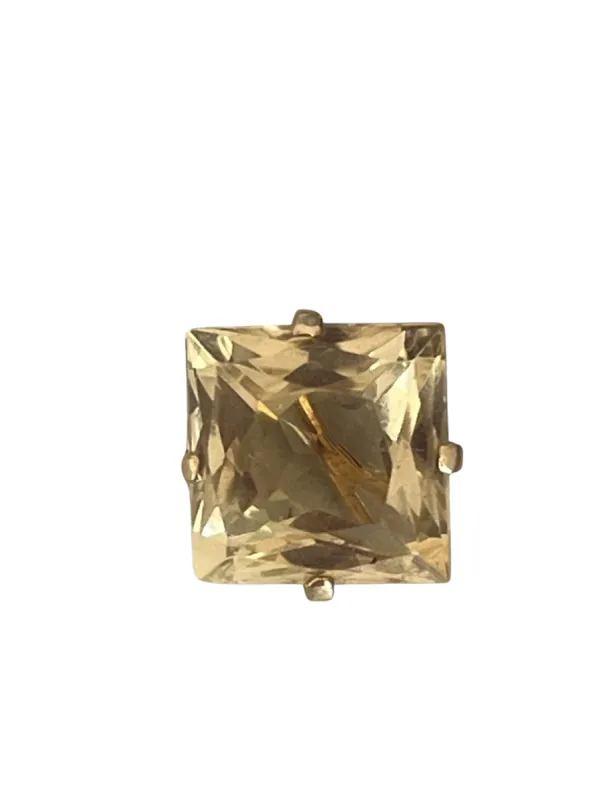 Broche et boucles d'oreilles or jaunes citrines made by 58 Facettes