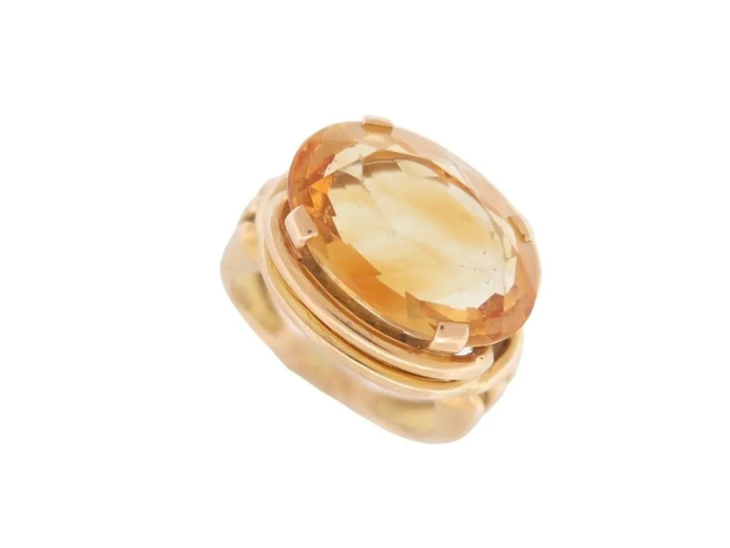 Bague Citrine Or Jaune sold by 58 Facettes