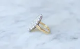 Bague Marquise diamants sur or et argent sold by 58 Facettes