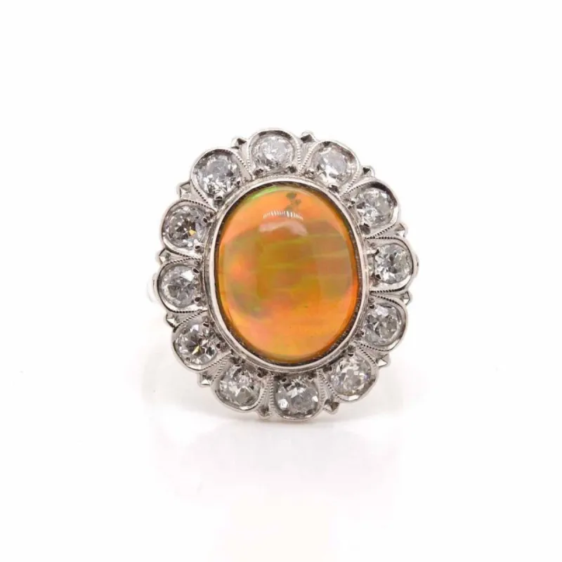 Bague Or blanc Opale Diamants sold by 58 Facettes