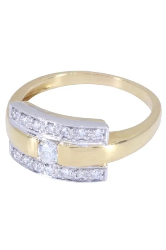 Bague 2 ors diamants sold by 58 Facettes