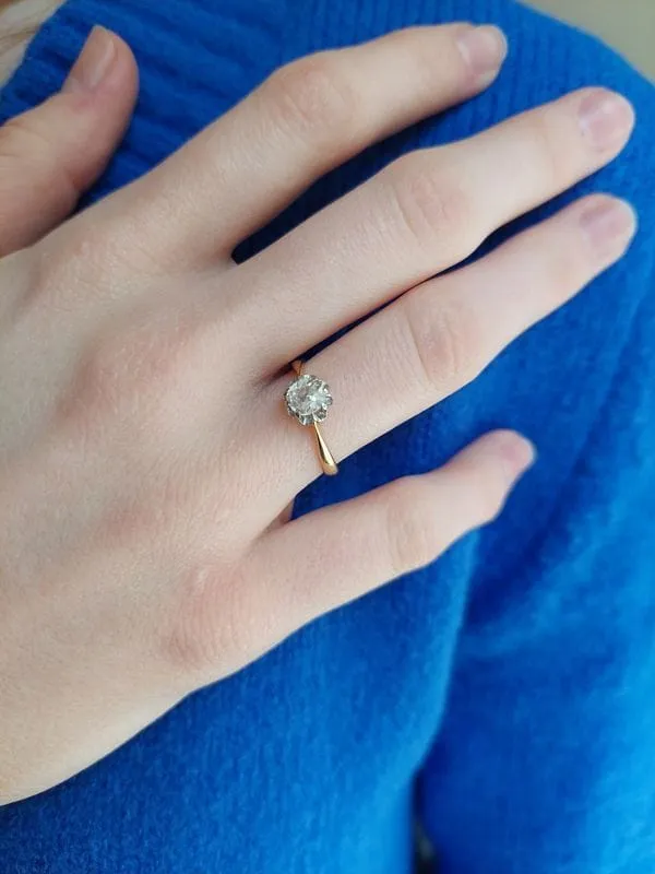 SOLITAIRE ANCIEN DIAMANT 0.40 CARAT sold by 58 Facettes product image thumbnail 2